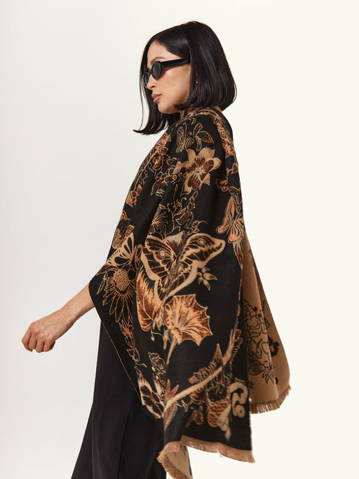 в составе ШЕРСТЬ и кашемир Большой, мягкий, теплый двусторонний палантин. - Tantino фото 6