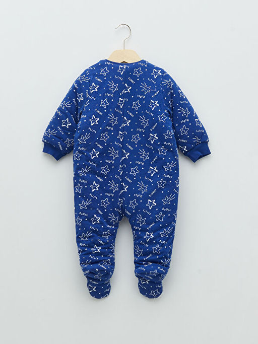 Bisiklet Yaka Uzun Kollu Bask?l? Erkek Bebek Uyku Tulumu - Waikiki фото 2