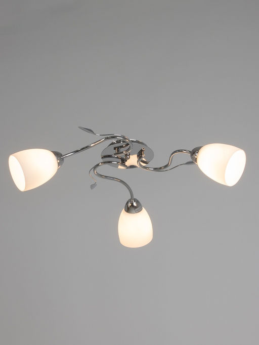 Люстра 11175/3CR, 3×60 Вт, E27, 58×58×22 см, белый/серебро