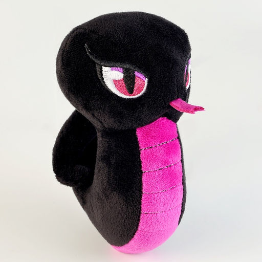 Мягкая игрушка «Змея», чёрно-фиолетовая