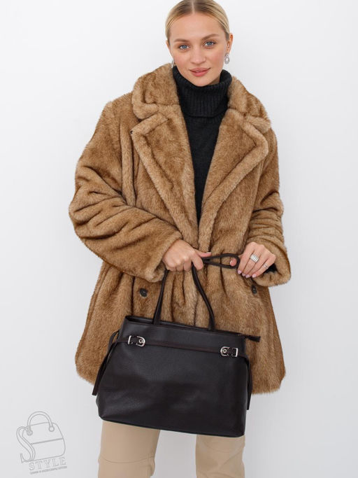 Сумка женская кожаная 8021-2S coffee Velina Fabbiano-Safenta