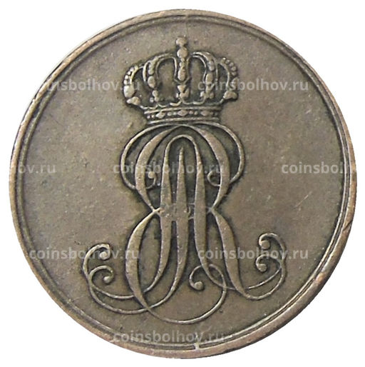 Монета 1 пфенниг 1849 года B Германские гсоударства -Ганновер
