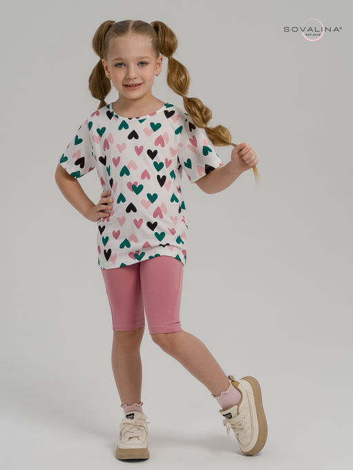 Костюм Актив зеленые сердечки-сухая роза - Sovalina фото 6