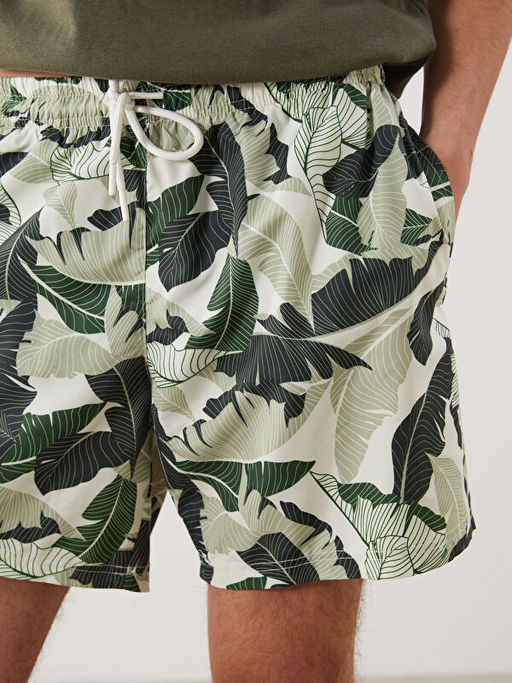 K?sa Boy Desenli Erkek Deniz ?ortu