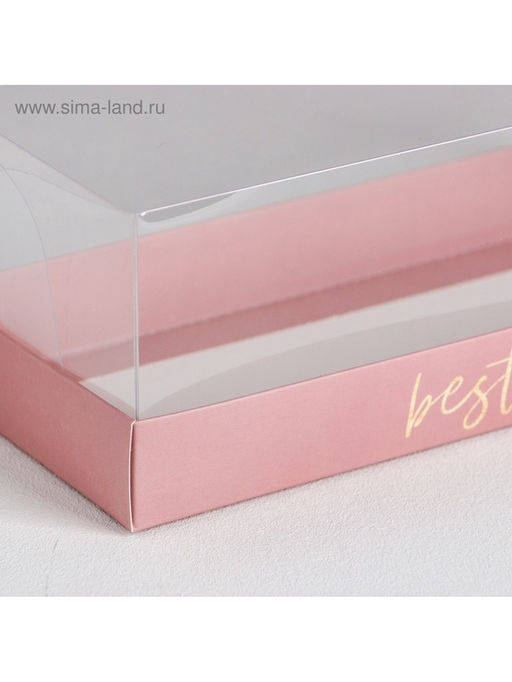 Цена за 5 шт. Коробка кондитерская Best wishes, 26 х 8 х 9.5 см