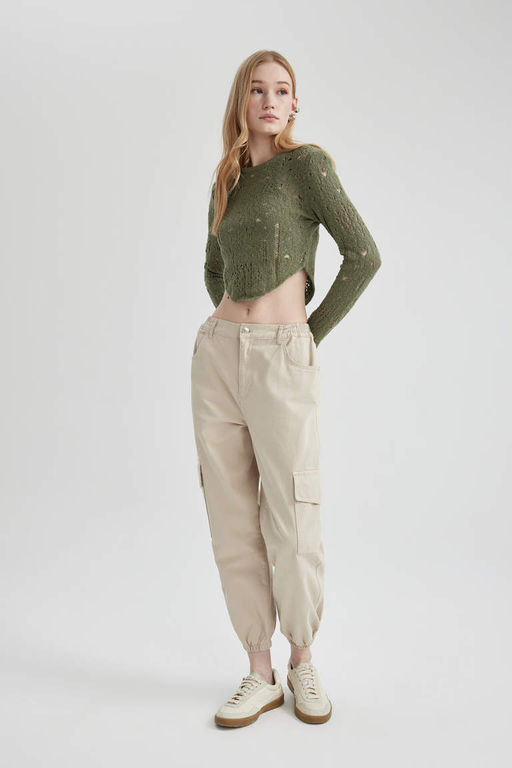 Брюки Cool Cargo Jogger из габардина - Defacto фото 3
