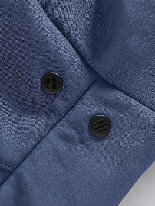 Ветровка мужская софтшелл виндстоппер с капюшоном спортивная синего цвета 9615_1S