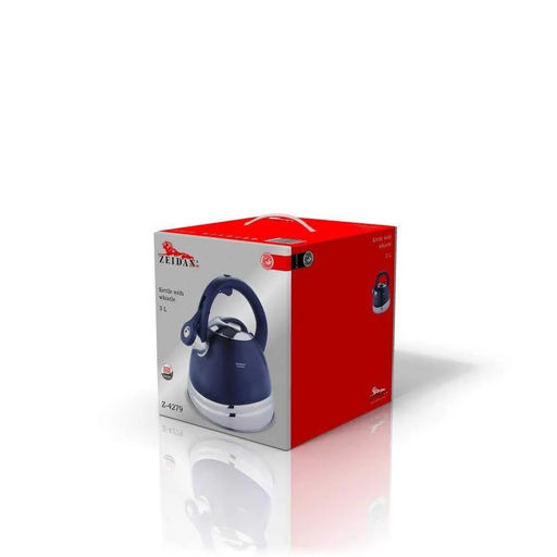 Чайник нерж ZEIDAN 3,0 л, со свист, индукц. дно, внеш.антипригар.покрытие арт. Z-4279