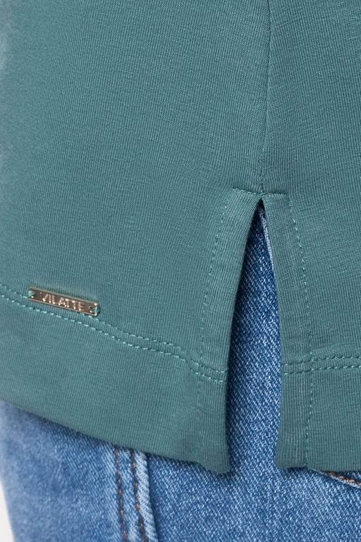 Джемпер-поло из премиальной кулирной глади - Vilatte фото 3