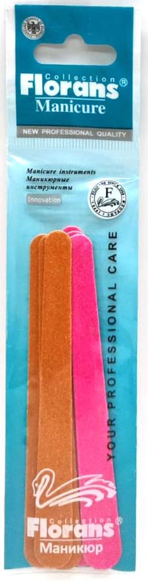 Florans Пилка наждачная F-555-2 цветная прямая 10см /6шт в упак/