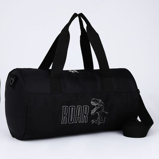 Сумка спортивная ROAR, 40×24×21, на молнии, длинный ремень, черная