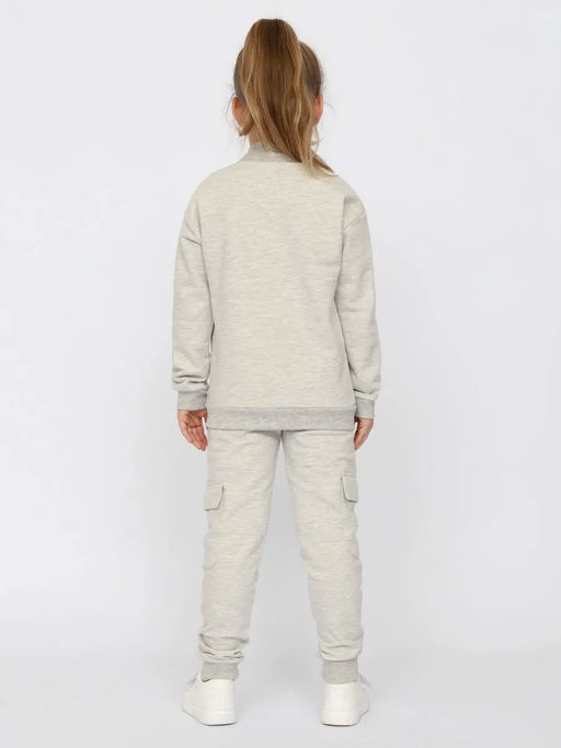 CRB wear/CWKG 70275-11-336 Брюки для девочки,светло-серый меланж/Ex.Cherubino  фото 3