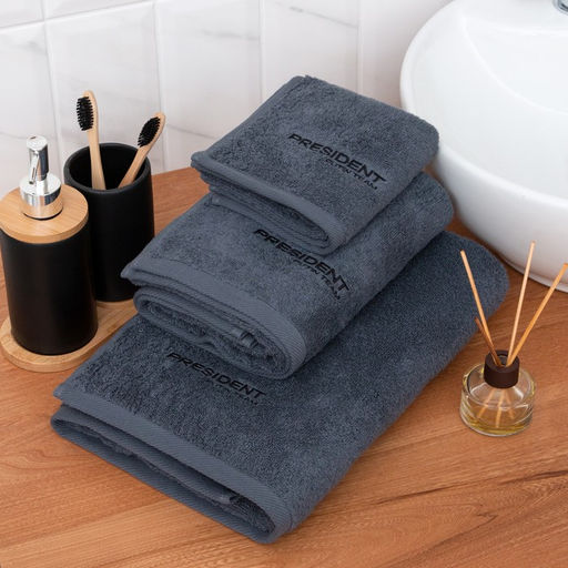 Полотенце махровое Putin team 30*60 см, цв. серый, 100% хлопок, 420 г/м2