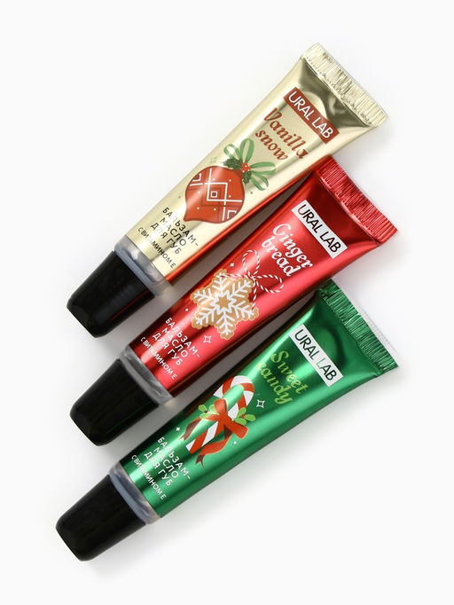 Бальзам - масло для губ Happy New Year, набор 3 шт. × 10 г, URAL LAB  фото 17