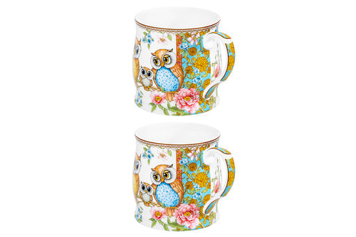 Набор 2 кружек 300 мл 11,5*8,5*8,5 см Совушки, NEW BONE CHINA - Elan gallery фото 5