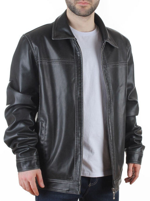 317956618 DK. GRAY Куртка из эко-кожи мужская