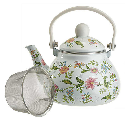 Чайник эмалированный с фильтром из нерж.стали 1,3л "Прованс" EM-1310