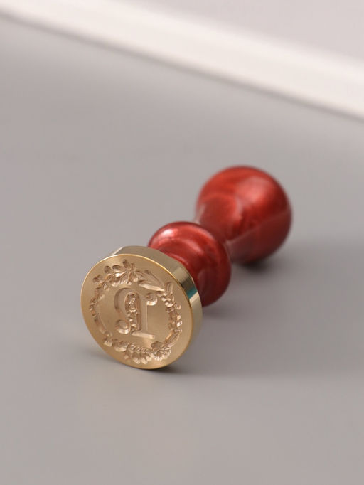 Печать для сургуча с пластиковой ручкой «Венок с буквой N», 2.5×2.5×6.3 см