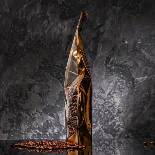 Цена за 100 шт. Пакет дой-пак, матовый, золотой, с прозрачной стенкой,20×30×8 см