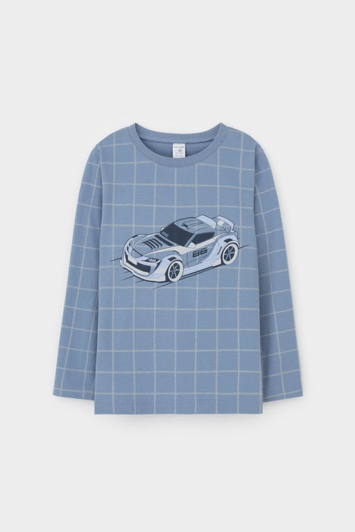 К 1637/серо-голубой,двойная клетка пижама дет - Crockid фото 7