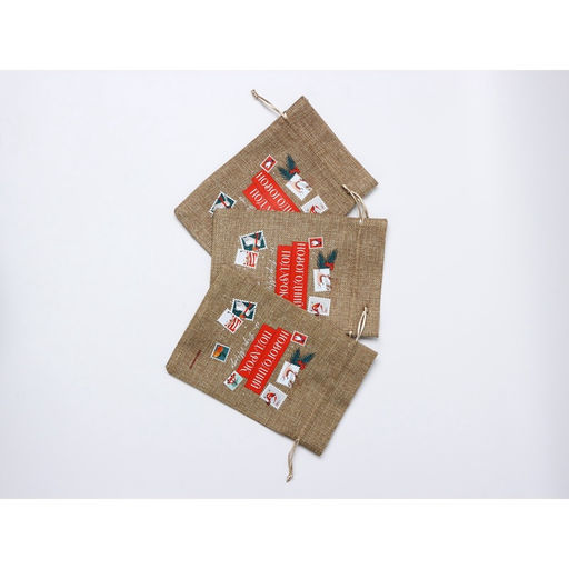 Набор мешков с термонаклейкой «Почта», холща, 3 штуки, 16 х 24 см