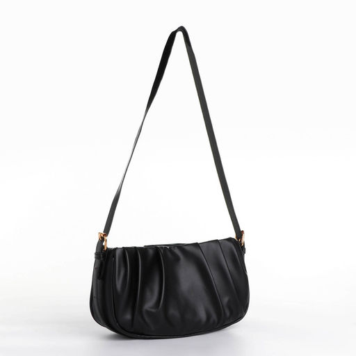 Сумка женская кросс-боди на молнии, 24×7×13 см, чёрная