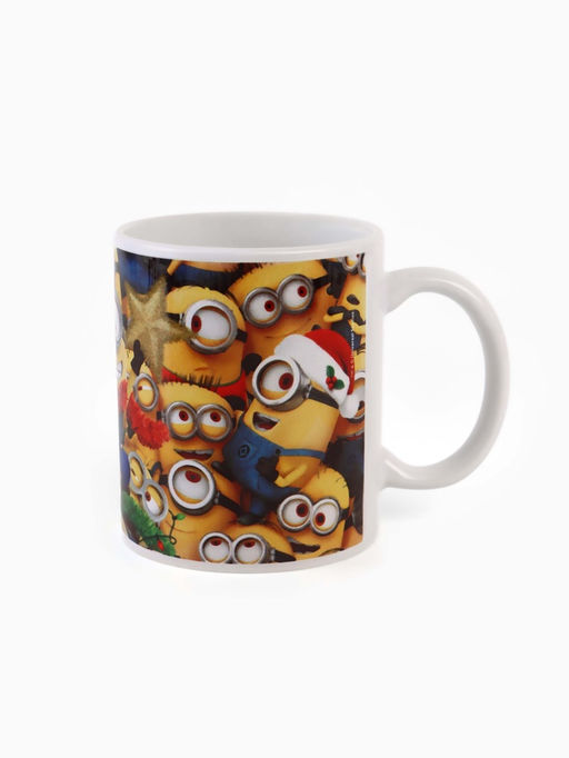 Кружка новогодняя сублимация 320 мл, Миньоны