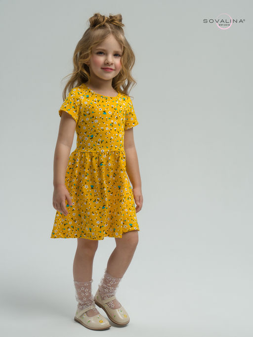 Платье Лето цветы на горчице - Sovalina фото 13