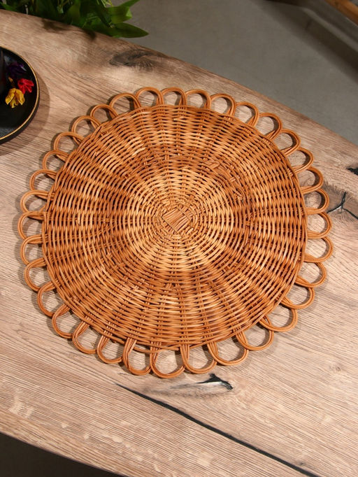 Подставка под горячее, 40×40×1 см, ротанг