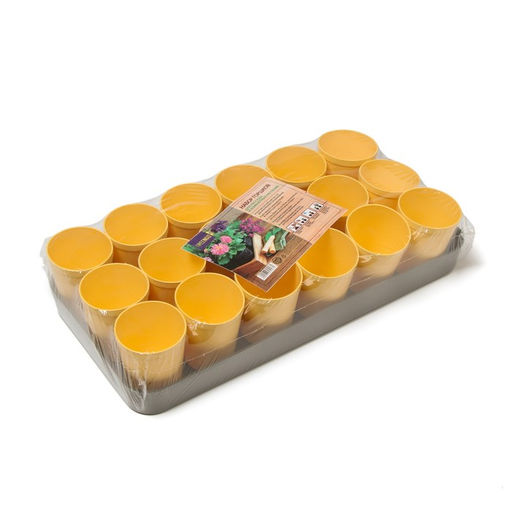 Набор для рассады: стаканы по 250 мл (18 шт.), поддон 40×20 см, цвет МИКС, Greengo