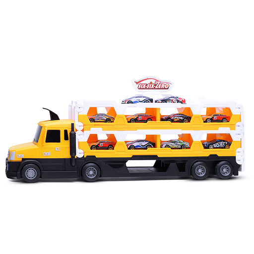 Автовоз "Тягач" желтый, в коробке