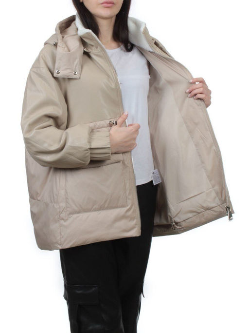H24-210 BEIGE Куртка демисезонная женская (100 гр. холлофайбер) - Fashion фото 7