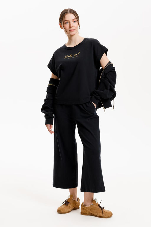 ЕВТ 3305/темный черный фуфайка жен