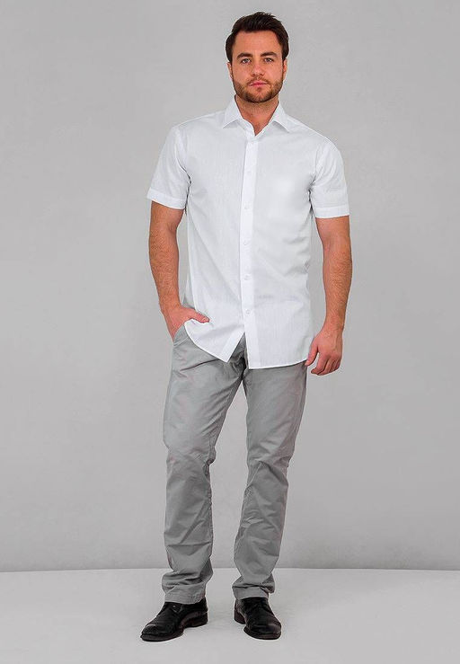 Сорочка мужская короткий рукав GREG 100/109/WHITE/Z_V