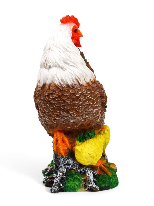 Садовая фигура из полистоуна «Курица с цыплятами», 42×17×30 см