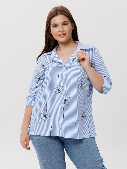 Блузка женская БЖ-73 (кулирка) Пудра - Elenatex фото 2