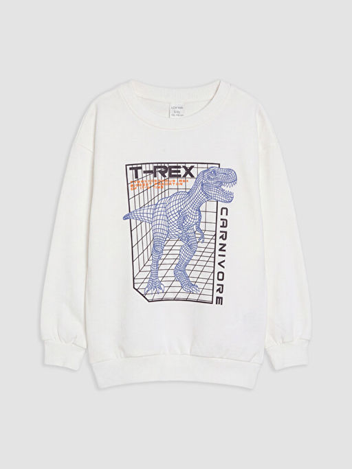 Bask?l? Erkek ?ocuk Sweatshirt Tak?m