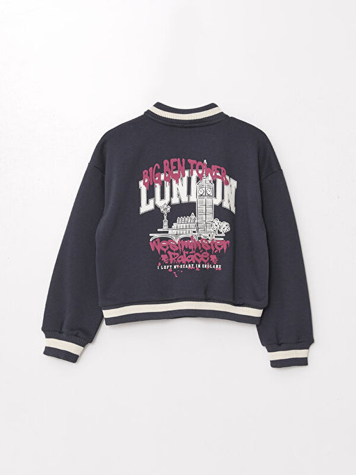 Bask?l? Uzun Kollu K?z ?ocuk Kolej Ceket - Waikiki фото 2