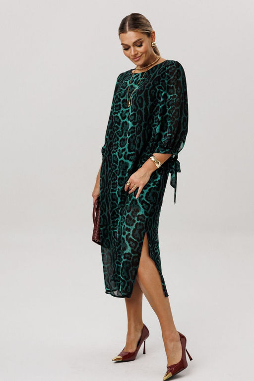 Платье ANELLI 1733 леопардовый изумруд фото 6