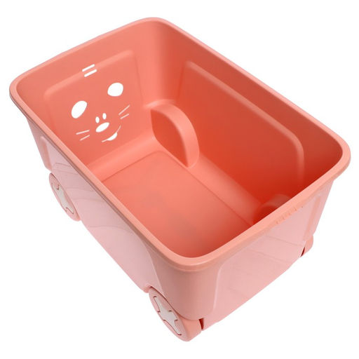 Детский ящик для игрушек COOL, на колёсах, 50 л, цвет персиковая карамель