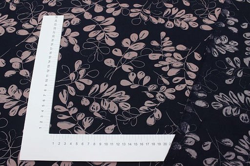 Штапель Премиум Дыхание осени цв.чернильный/розово-сиреневый, ш.1.45м, вискоза-100%, 120гр/м.кв - Купава фото 5