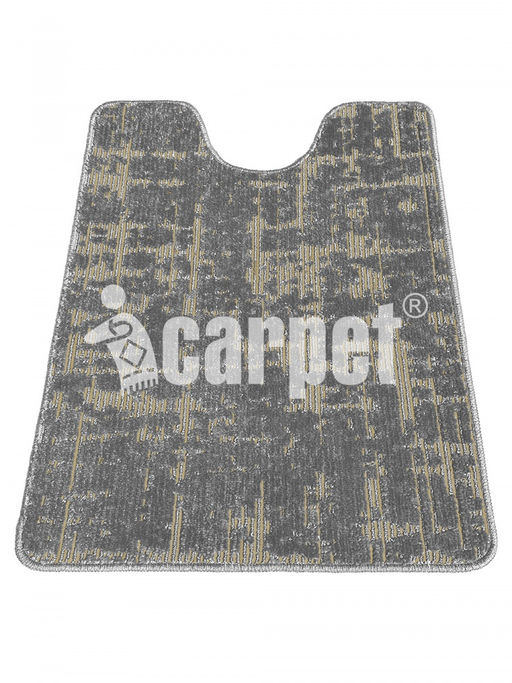 Коврик д/туалета АРТ icarpet "Гранж" 60х80 серый с бисквитным 7 S
