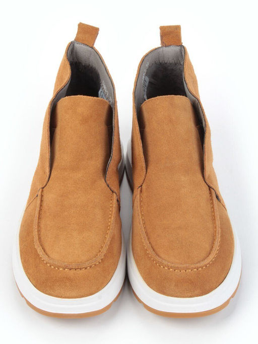 01-5280-7 BROWN Ботинки демисезонные женские (натуральная замша, байка) - Фабричный китай фото 9