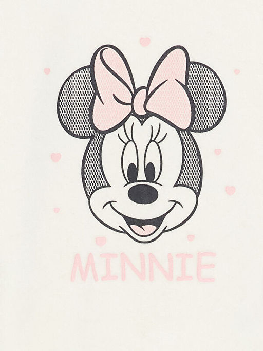 Minnie Mouse Bask?l? K?z Bebek Ti??rt ve E?ofman Alt 2li Tak?m - Waikiki фото 3