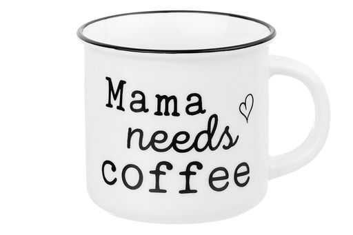 Кружка 400 мл 12*9,5*8,5 см Mama needs coffee NEW BONE CHINA - Elan gallery фото 9