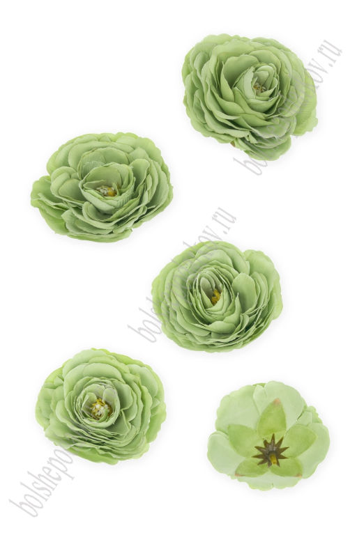 Головки цветов "Пион" 7 см (5 шт) SF-7874, фисташковый