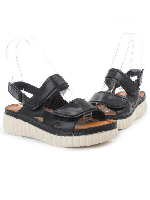 08-PED175-2 BLACK Босоножки женские (натуральная кожа)