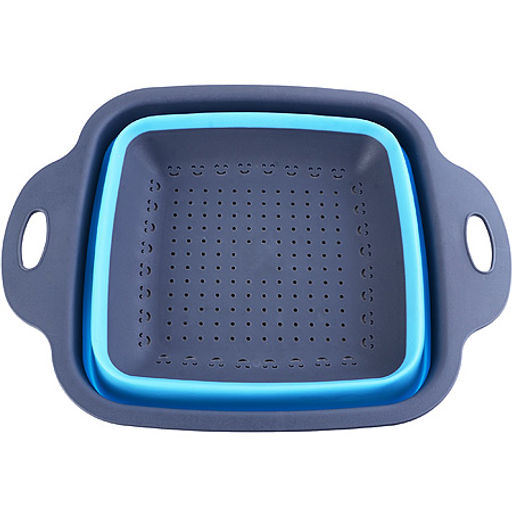 31490-2 Дуршлаг силикон с ручками, СИНИЙ.MB (х60) - Mayer&boch фото 3