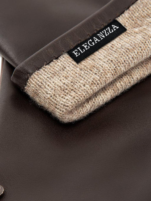 Перчатки женские ш+каш. IS01080 d.brown - Eleganzza фото 17