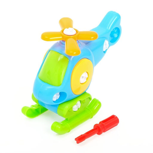 Пластмассовый конструктор для малышей Вертолётик, 16 деталей, цвета МИКС - Simaland фото 8